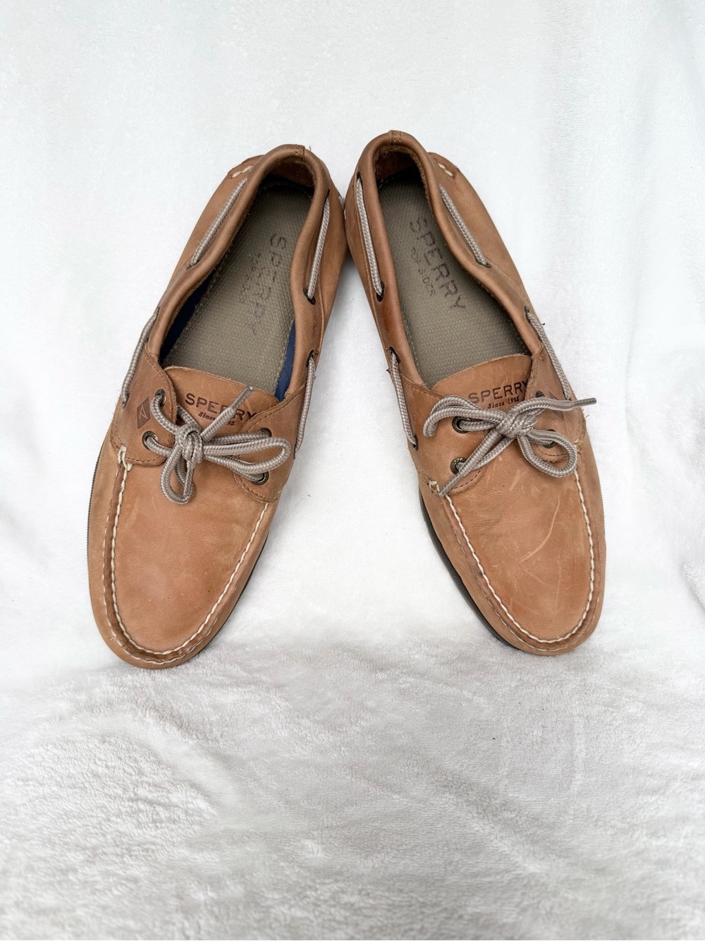 Sperry Top Sider Men's Size 10.5 M Brown Leather 2 Eye Casual Boat Shoes 0777894 - Picture 2 of 9